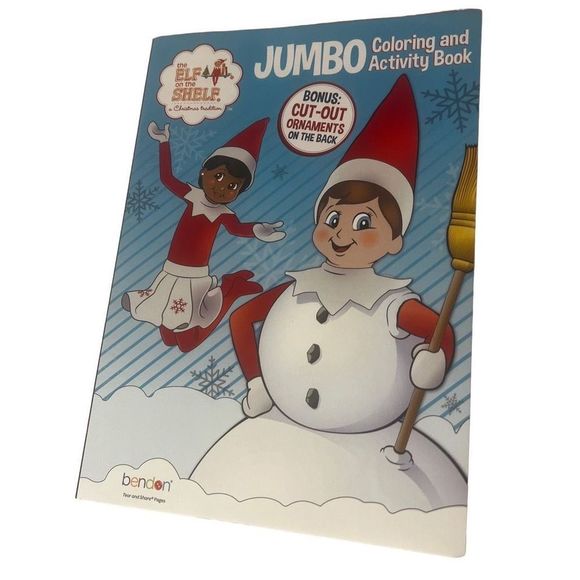 Elf On The Shelf Idea Elf Tinsel Garland and Elf on The Shelf Coloring Book - Picture 6 of 7
